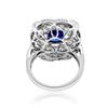 Image 6 : 3.21ct Natural Ceylon Blue Sapphire 14K White Gold Ring