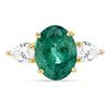 Image 1 : 3.29ct Emerald & diamond ring