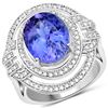 Image 1 : 6.22ct Tanzanite 14K White Gold Ring