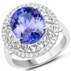 Image 1 : 5.59ct Tanzanite 14K White Gold Ring