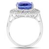 Image 2 : 5.59ct Tanzanite 14K White Gold Ring
