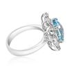 Image 2 : 3.88ct Natural AQUAMARINE 14K White Gold 7gm Ring