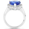 Image 2 : 4.02ct Tanzanite 14K White Gold Ring