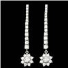 Image 1 : 14k White Gold 3.65ct Diamond Earrings