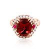 Image 1 : 4.07CT NATURAL PINK TOURMALINE 14K ROSE GOLD RING