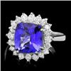 Image 1 : 14k Gold 4.00ct Tanzanite 0.90ct Diamond Ring