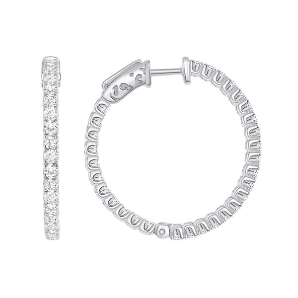 2.63ct Diamond Hoop Earrings