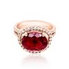 Image 1 : 4.25CT NATURAL PINK TOURMALINE 14K ROSE GOLD RING