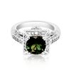 Image 1 : 1.84CT NATURAL GREEN TOURMALINE 14K W/G RING