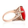 Image 2 : 7.26ct Natural COR 14K Rose Gold 5.2gm Ring