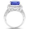 Image 2 : 6.89ct Tanzanite 14K White Gold Ring