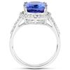 Image 2 : 5ct Tanzanite 14K White Gold Ring