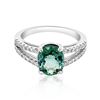 Image 1 : 1.89ct Natural GREEN TOURMALINE 14K White Gold 2.8gm Ring