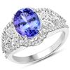 Image 1 : 3.41ct Tanzanite 14K White Gold Ring