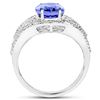 Image 2 : 3.41ct Tanzanite 14K White Gold Ring