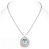 Image 3 : 16.82ct Aquamarine & diamond Necklace/pendant