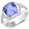 Image 1 : 4.35ct Tanzanite 14K White Gold Ring