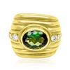 Image 1 : 3ct Green Tourmaline 18K Yellow Gold Ring