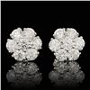 Image 1 : 14k White Gold 2.50ct Diamond Earrings