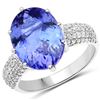Image 1 : 6.2ct Tanzanite 14K White Gold Ring