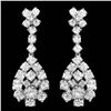 Image 1 : 14k White Gold 2.85ct Diamond Earrings