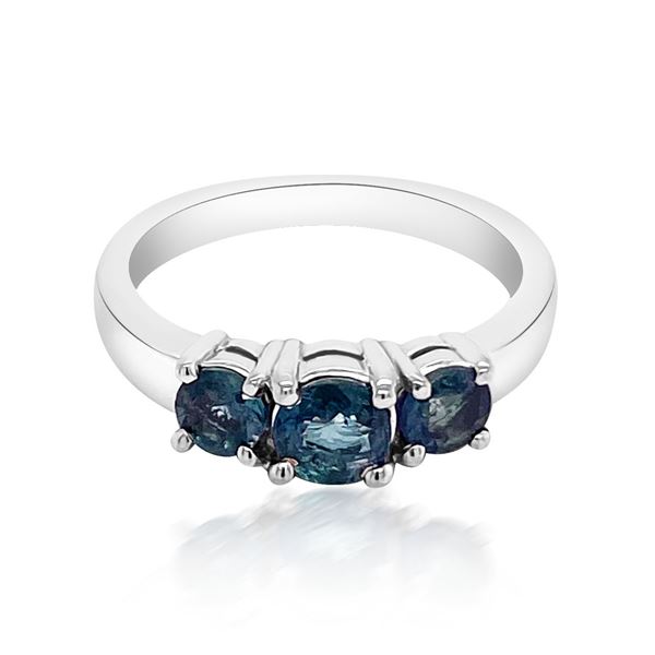 1.30CT NATURAL ALEXANDRITE 14K WHITE GOLD RING