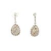 Image 1 : Champagne Diamond Cluster Teardrop Earrings