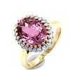 Image 1 : Paradisial Pink Tourmaline and Diamond Halo Ring