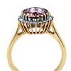 Image 4 : Paradisial Pink Tourmaline and Diamond Halo Ring