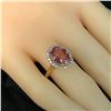 Image 9 : Paradisial Pink Tourmaline and Diamond Halo Ring