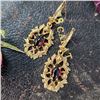 Image 1 : Vintage CARLA Dangling Rhodolite Earrings