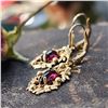 Image 3 : Vintage CARLA Dangling Rhodolite Earrings
