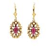Image 6 : Vintage CARLA Dangling Rhodolite Earrings