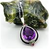 Image 1 : Amethyst, Sapphire, Ruby, Diamond, Enamel Necklace