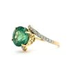 Image 2 : Exquisite Zambian Emerald and Diamond Bypass Ring