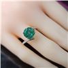 Image 5 : Exquisite Zambian Emerald and Diamond Bypass Ring