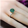 Image 6 : Exquisite Zambian Emerald and Diamond Bypass Ring