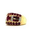 Image 3 : Wide Ruby and Diamond Tapered Band
