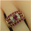 Image 4 : Wide Ruby and Diamond Tapered Band