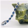 Image 1 : Blue Sapphire and Diamond Eternity Bracelet