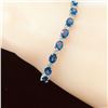 Image 6 : Blue Sapphire and Diamond Eternity Bracelet