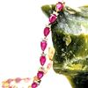 Image 1 : Pear-Shaped Ruby and Diamond Eternity Bracelet