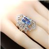 Image 7 : Ceylon Blue Sapphire and Dynamic Diamond Frame Ring