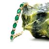 Image 1 : Oval Zambian Emerald and Diamond Eternity Bracelet