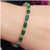 Image 5 : Oval Zambian Emerald and Diamond Eternity Bracelet