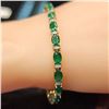 Image 6 : Oval Zambian Emerald and Diamond Eternity Bracelet