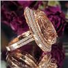 Image 6 : Maximalist Pear-Shaped Morganite and Diamond Ring