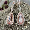 Image 1 : Exciting & Fun Dangling Morganite and Diamond Earrings