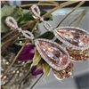 Image 6 : Exciting & Fun Dangling Morganite and Diamond Earrings
