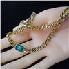 Image 9 : Elegant Emerald in Curb-Link Chain Necklace
